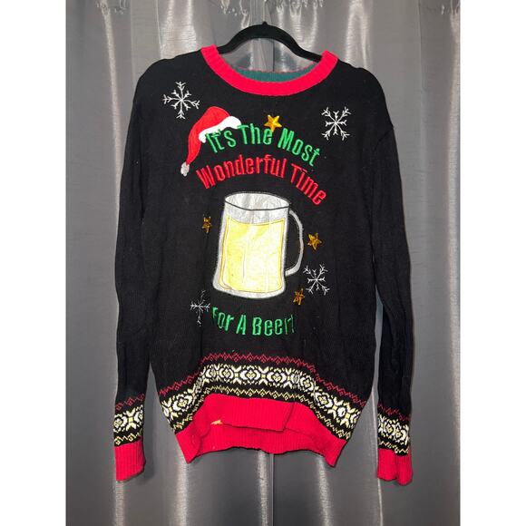 Ugly Christmas Sweater Sweaters - Ugly Christmas Sweater Xmas Size Medium Beer